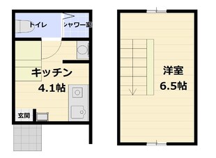 西牟田駅 徒歩76分 1-2階の物件間取画像
